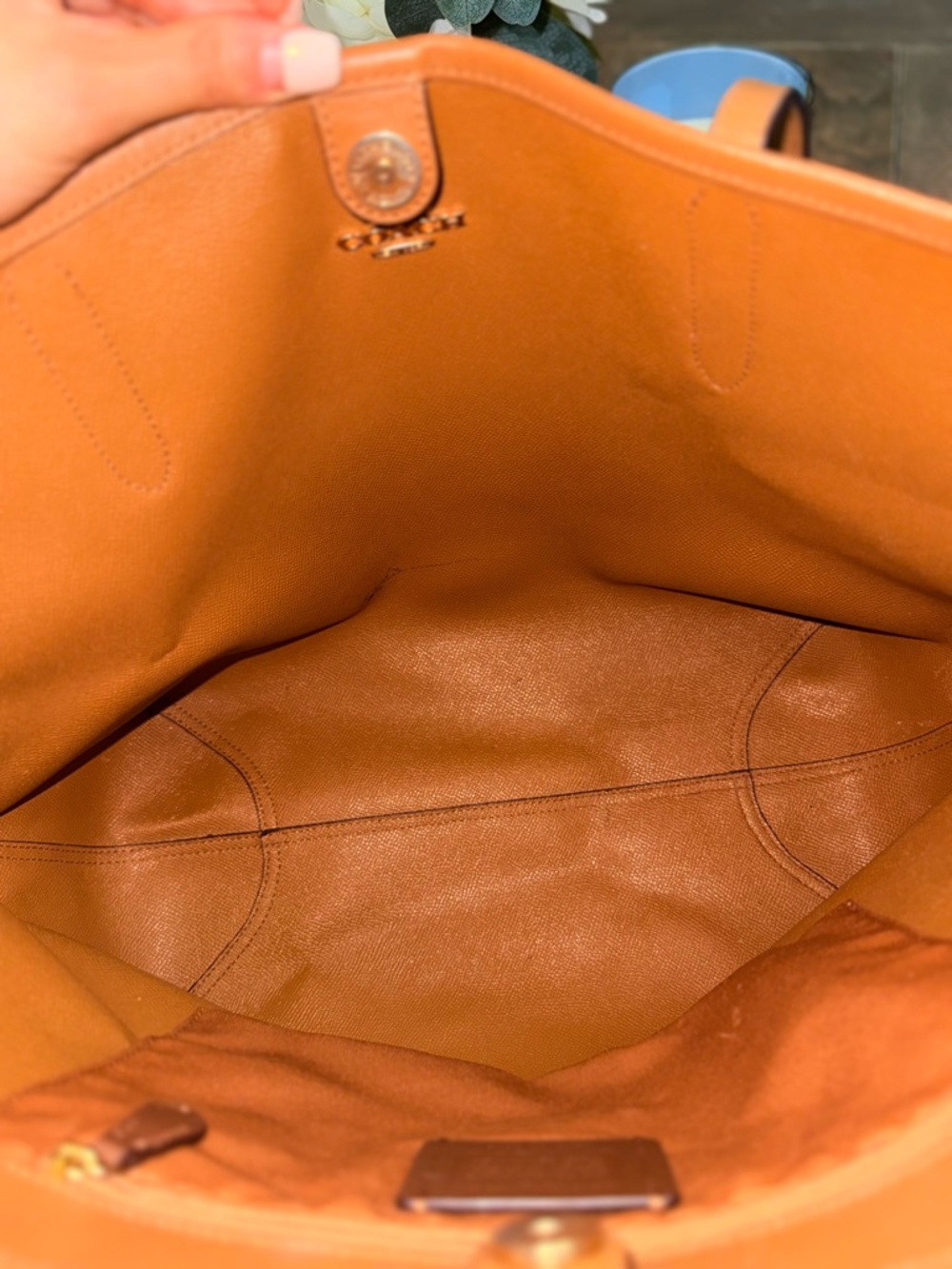 Coach Signature Canvas Tote Bag in Tan - Picture 4 of 5